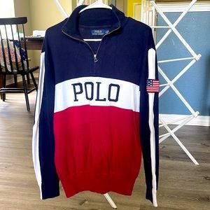 Ralph Lauren Polo Zip-up Sweater Pullover Men’s L